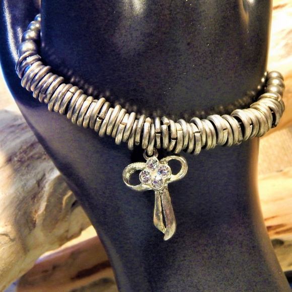 Jewelry - BoHo  Chain Ring Ball Bead Cross Bracelet